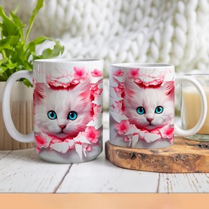 Mug à café en céramique personnalisé, imprimé par sublimation, avec poignée, compatible lave-vaisselle et micro-ondes, cadeau d'entreprise - Product Image 2