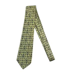 Cravate en soie classique à motif géométrique, tissage jacquard, tenue formelle professionnelle, design gris bleu ton sur ton - Product Image 4