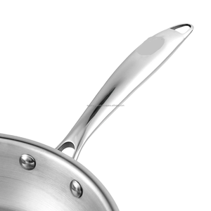 Stainless Steel Fry <b>Pan</b> 18cm Vietnam Tri Ply Cooking <b>Pan</b> Heavy Duty Export Supplier - Product Image 3