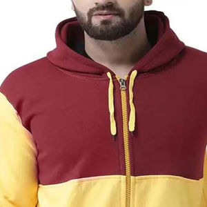 Premium Quality Breathable Casual Winter Wear Regular Fit Puff Printed Front Oversized Hooded Zip-Up Sweatshirt Unisex Solid Co - Product Image 3