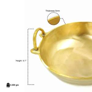 Ensemble de kadai au design moderne, de qualité supérieure, en métal bronze Kansa pour le camping - Product Image 4