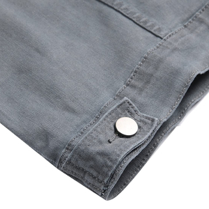 OEM Men's Denim <b>Jean</b> Jacket Casual Outwear Streetwear Denim Jacket Custom Design Men Ripped <b>Button</b> Front Denim <b>Jeans</b> Jacket - Product Image 2