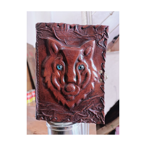 Handcrafted Pure Leather <b>Journal</b> With Traditional Handwork Handmade Leather <b>Diary</b> Wholesale Bulk Supplier Manufacturer India - Product Image 1