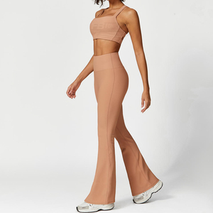 ชุดโยคะเอวยางยืดคุณภาพสูง เสื้อครอปและกางเกงขาสั้น แห้งเร็ว สำหรับออกกำลังกาย ฟิตเนส กีฬา ออกแบบเองได้ รับผลิตแบบ OEM - Product Image 2