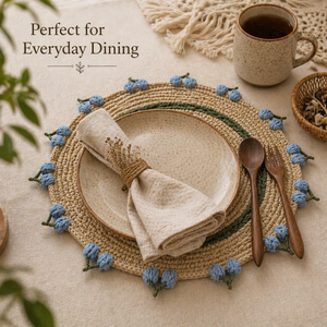 Popular High End Nature Raffia <b>Table</b> <b>Mat</b> Hand Crochet Heat Insulated Decoration Tablemat Raffia <b>Table</b> <b>Mat</b> - Product Image 4