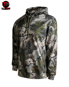Sudadera con Capucha de Caza para Hombre, Diseño de Camuflaje Digital, para Montaña, con Cuello Alto Cruzado y Cordones Ajustables en la Parte Delantera - Product Image 4