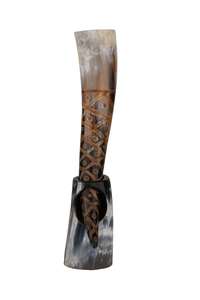 Cuerno para Beber Hecho a Mano de Alta Calidad, Pulido y Duradero, con Soporte, 100% Cuerno Natural, Cuerno Vikingo Medieval de Vaca de la India - Product Image 5