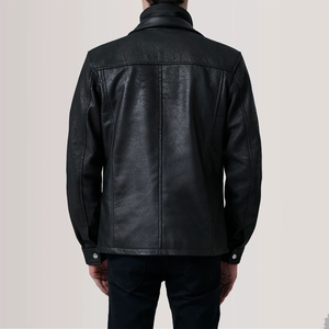 Chaqueta de Cuero Genuino de Primera Calidad, Resistente, para Invierno, para Hombre, Material Sólido, Tallas Grandes, al Mejor Precio - Product Image 3