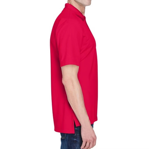 Polo en coton avec logo personnalisé, 240g, couleur unie, col à trois boutons, épaules tombantes - Product Image 2