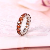Kyanit-Bandring Brillanter Ovaler Schliff Orange 925 Sterling Silber Klassische Edelsteinringe für Verlobung & Hochzeit