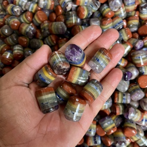 ชุดคริสตัลบำบัดธรรมชาติเจ็ดจักระ หินเจียรขัดเงาแบบหลายชั้น สำหรับการทำสมาธิเรกิ ปรับสมดุลพลังงาน ขายส่ง - Product Image 6