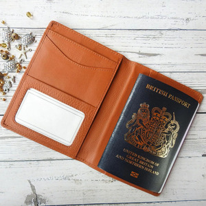 Genuine Leather Passport Travel Wallet RFID Blocking Holder Multiple <b>Card</b> Slots Cowhide Organizer Custom Logo OEM Wholesale rate - Product Image 1