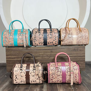 Bolsos Grandes de Cuero Vacuno Genuino Hechos a Mano por Diseñadores, Modelo 2026, con Estampado Floral, Premium, para Viajes de Fin de Semana, Unisex - Product Image 5