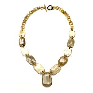 Collier en corne de buffle naturelle, tendance et personnalisé, pour enfants et femmes, idéal pour les fêtes. - Product Image 1