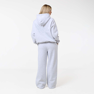 Nuevo Conjunto Deportivo de Felpa de Algodón para Mujer, con Logotipo Personalizado, Corte Ajustado, Ropa de Entrenamiento, Agrega Tu Propio Logotipo - Product Image 2