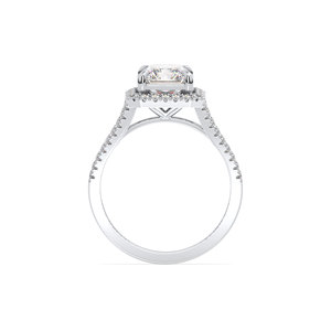Bague de fiançailles REYES en or blanc 14 carats avec moissanite certifiée GRA, best-seller, pour femme, cadeau idéal pour un anniversaire, bijoux raffinés - Product Image 5