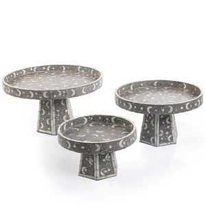 High Quality Mother Pearl Leaf Cake Stands Restaurant Hotel Supplies for Ramadan <b>Eid</b> Holidays from Vietnam - Product Image 3