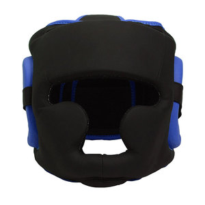 Econex Sports Black PU Leather Impact Resistant <b>Boxing</b> Head Guard Buckle Closure Clear Visor for Adults Unisex Universal Use - Product Image 1