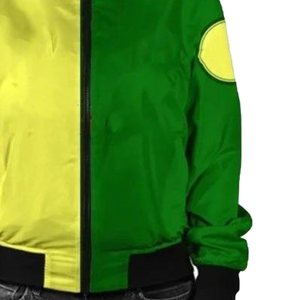 Chi eta Two Tone Contrast Women Silk Satin Bomber <b>Jacket</b> Custom Applique Embroidery Patch Sorority College - Product Image 6