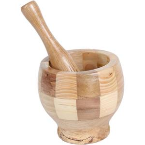 Handmade Acacia Wood Mortar Pestle Set Modern Solid Wood Eco-Friendly Durable Spice <b>Grinder</b> for Kitchen <b>Herbs</b> Garlic Dishwasher - Product Image 5