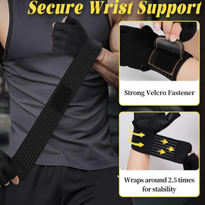 Gants de musculation pour hommes et femmes, sangle de poignet réglable, gants de sport en néoprène personnalisés - légers et respirants - Product Image 4