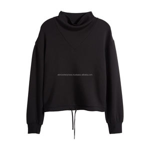 เสื้อสเวตเตอร์คอเสื้อแห้งเร็วสำหรับผู้หญิงเสื้อสเวตเชิ้ตแขนครึ่งแขนใส่สบายสีล้วนดีไซน์พิมพ์ลายสำหรับผู้ใหญ่อุปกรณ์เสริมสำหรับมื้อกลางวัน - Product Image 1