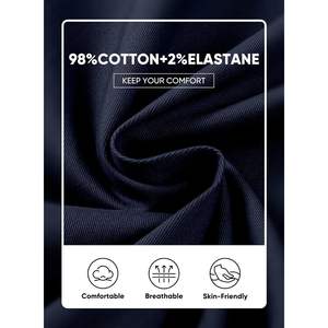 2025ชุดเดรสสีน้ำเงินเข้มของผู้ชายกางเกงผ้ายืดเอวสูงลำลองผ้าทอลายทแยงมีซิป - Product Image 6