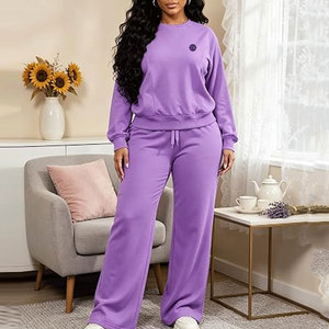 Trendy Women Sweatsuit Cozy Matching Clothing Set For Everyday Casual Style Weekend Wear And Comfortable Living - Product Image 2