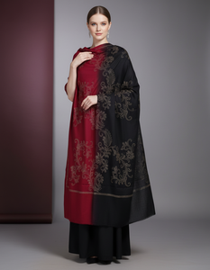 Elegant Merino <b>Wool</b> Stoles for Women Designer Winter <b>Wool</b> <b>Wrap</b> Soft Warm Scarf Swarovski Crystals Traditional Scarves Shawls - Product Image 3