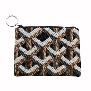 Pochette bandoulière classique perlée faite à la main, porte-monnaie brodé en verre, couleurs personnalisables, logo imprimé numériquement, multi-occasions - Product Image 5