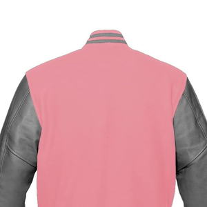 Blouson universitaire personnalisé unisexe décontracté streetwear à capuche col montant épais en toile et laine pour l'hiver – Vente en gros - Product Image 2
