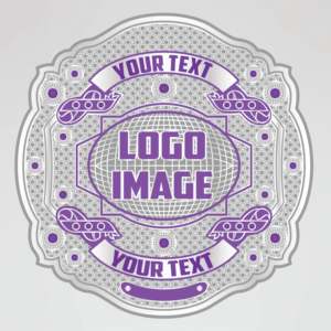 Custom <b>Wrestling</b> <b>Belt</b> With Purple Logo Design Metal Championship Title <b>Belt</b> Sport Equipment PP Material traditional leather - Product Image 1