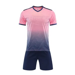 High Quality Men's V-Neck Soccer Jersey Set With Black Shorts Geometric Print Moisture Wicking Polyester All Seasons - Product Image 4