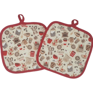 100% Cotton Linen Heat Resistant Oven Mitt & <b>Pot</b> <b>Holder</b> Custom Logo OEM Wholesale - Product Image 5