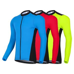 Maillot de cyclisme à manches longues pour homme, impression par sublimation, motif bleu, respirant, anti-transpiration, séchage rapide, taille adulte - Product Image 4