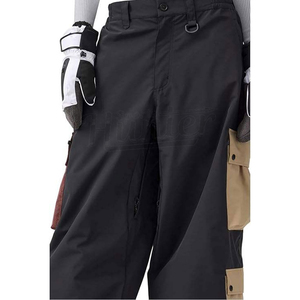 Whiteaura International Men's Black <b>Harem</b> Pants Red Beige Pockets Elastic Waist Casual Street Style Midweight Polyester Corduroy - Product Image 6