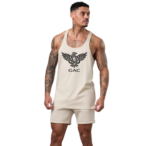 Custom Breathable Mens 180g Heavyweight Cotton Oversized <b>Tank</b> <b>Top</b> Front Gym Workout Fitness Streetwear Casual Summer <b>Loose</b> Fit - Product Image 1