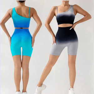 Ensemble de sport côtelé pour femme : soutien-gorge et short taille haute, tenue d'entraînement douce et extensible pour le fitness, le yoga et la gym - Product Image 5