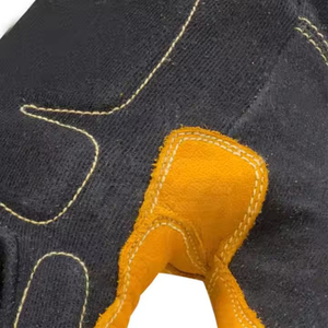 Tig Welder Work Safety Gloves <b>Fire</b> Retardant Long Leather Gloves with Anti-Cut & Heat Resistant Features for Animal Handling - Product Image 4