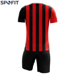 Conjunto de Uniforme de Fútbol Profesional Personalizado, Transpirable, que Absorbe la Humedad, Camiseta y Pantalones Cortos de Poliéster con Logotipo del Equipo Personalizado - Product Image 2