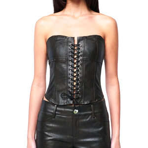 Faldas Mini de PU de Cintura Alta para Mujer, Diseño Plisado Cruzado, Color Sólido, Elegante, Clásico, de Alta Calidad, Producto de Moda a Precio Mayorista - Product Image 1