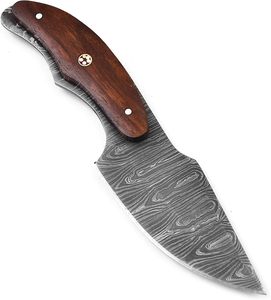 มีดพับ EDC ขนาดกะทัดรัด ปลายแหลม ด้ามไม้ สำหรับล่าสัตว์ ตั้งแคมป์ มีดอเนกประสงค์ เหล็กดามัสกัสสั่งทำพิเศษ รับผลิตตามแบบ OEM สำหรับการสั่งซื้อจำนวนมาก - Product Image 1