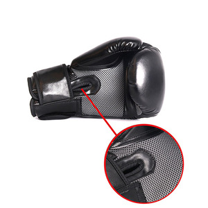Professional Synthetic Leather Heavy Duty Boxing Gloves Hook-and-Loop Closure Moisture Wicking Adjustable Wrist Strap for Unisex - Product Image 6