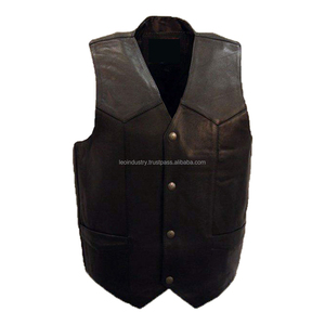 Chaleco de Motocicleta KRATOS de Alta Calidad para Hombre, Talla Grande, Estilo Hip Hop, de Cuero Genuino, Sin Mangas, con Calefacción para Invierno y Bolsillos Delanteros - Product Image 4