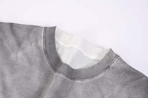 เสื้อยืดคัสตอมแบบวินเทจสั่งทำขายส่ง เสื้อยืดโอเวอร์ไซส์ลายกราฟิกสำหรับผู้ชาย เสื้อยืดฮิปฮอปผ้าฝ้าย 100% หนานุ่ม ซักย้อมสีแบบแอซิดวอช - Product Image 4