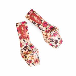 รองเท้าแตะส้นสูงสำหรับผู้หญิง, รองเท้าแตะส้นเตี้ยสไตล์สลิปออน CL1931 - Product Image 1