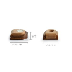 Handmade Durable Wooden <b>Tea</b> Light Candle Holder Irregular Tabletop Votive <b>Stand</b> for Home Wedding Christmas Decor - Product Image 3