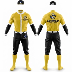 100% Polyester Custom Sublimated Full Button Baseball Uniforms Sets Supplier for Youths, <b>Kids</b>, Adults, Men and Women - Product Image 1