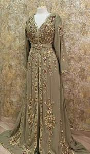 ชุดเดรสยาวแบบมุสลิม จาลับบียะห์ คาฟตัน อาบายะห์แบบอาหรับ ทรงชายหาด ตกแต่งกระดุม ช่วงเอวธรรมชาติ คาฟตันแฟนซีสำหรับผู้หญิง - Product Image 3