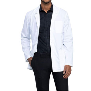 Blouse médicale de sécurité pour hommes, grande taille, légère, vêtements d'hôpital avec détection d'aiguilles, tissu blanc sécurisé avec grandes poches - Product Image 1